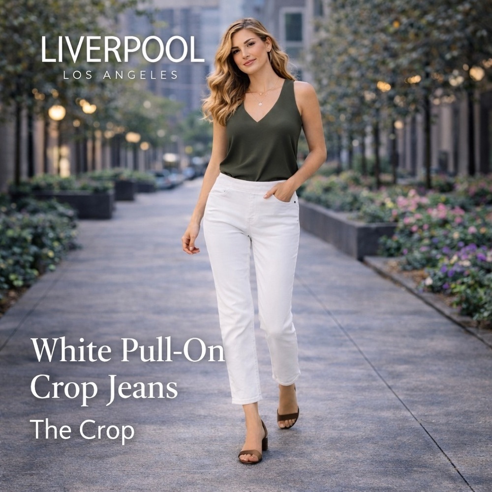 SIZE 4/27 – Liverpool Los Angeles “The Crop” White Jeans